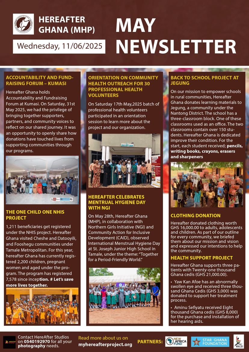 MAY MILESTONES & NEWSLETTER